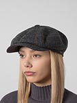 Кепка WIGENS арт. 102075 NEWSBOY RETRO CAP (темно-серый)